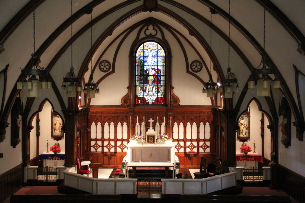 The Sanctuary of St. Joseph's Church in Stockbridge, MA